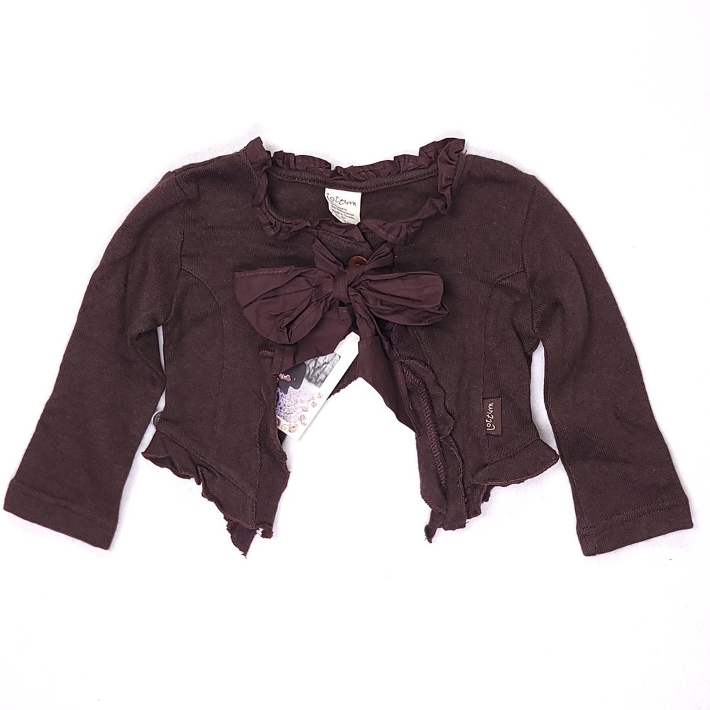 NEW Jottum Koroza Top Shirt‎ Tee Size 18 Months Toddler Baby  Brown Croped